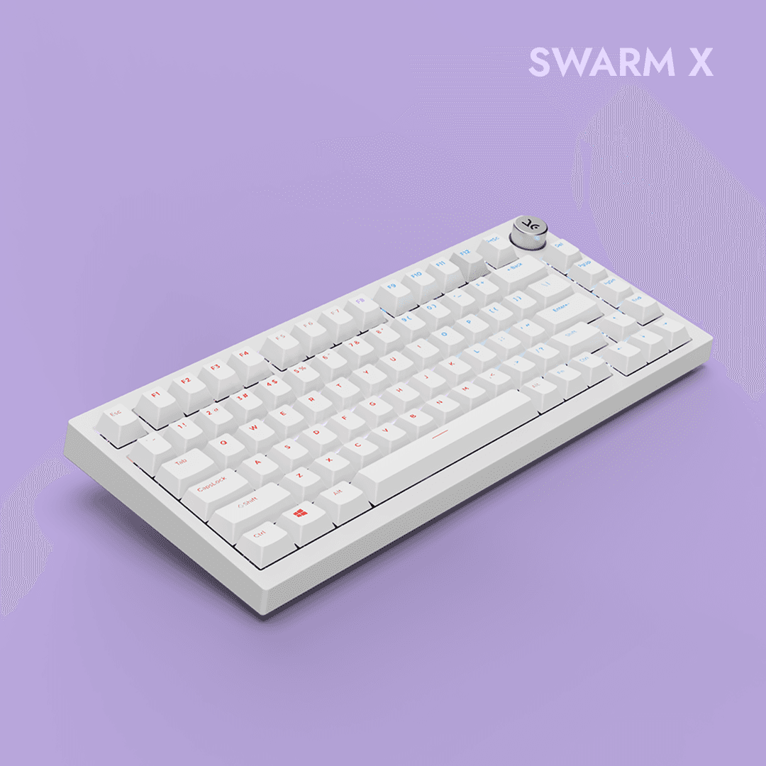 Swarm X All White Wireless Gaming Keyboard