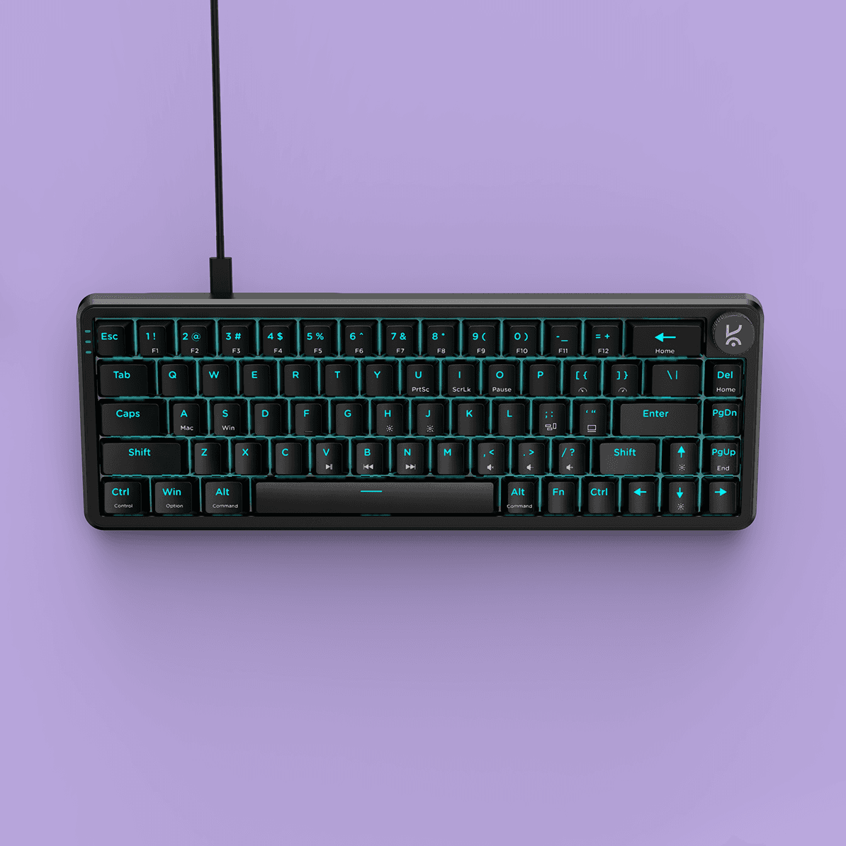 Hive65 All Black Wired Mechanical Gaming Keyboard