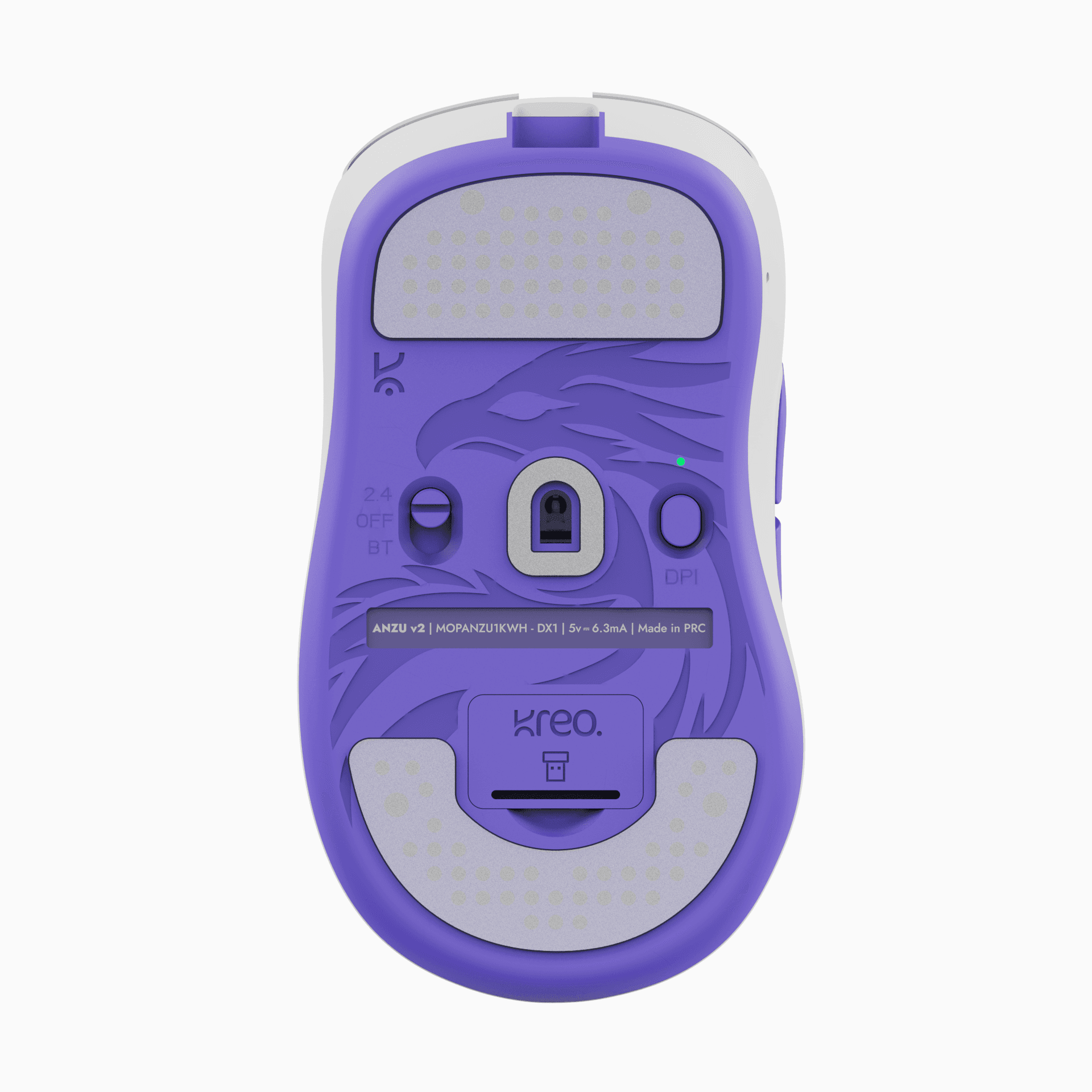 Anzu V2 White Ultralight Ergonomic Wireless Gaming Mouse